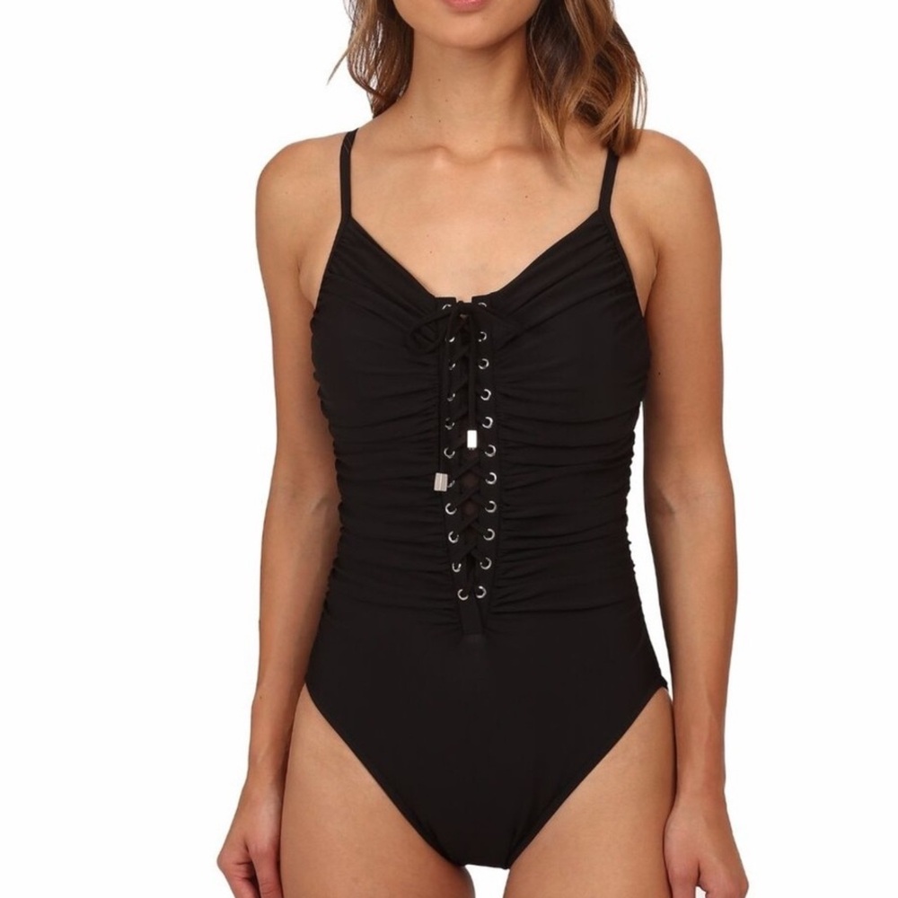 EUC- MagicSuit ‘Victoria’ Lace Up Underwire One Piece